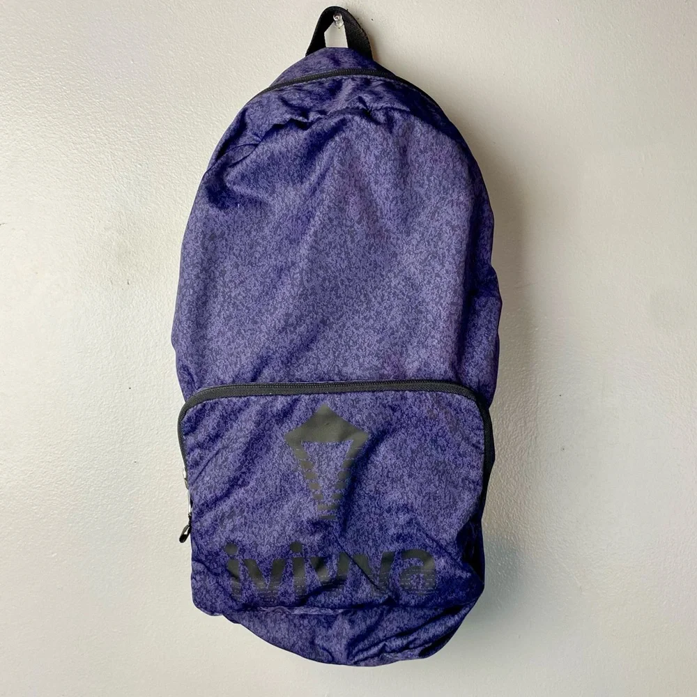 Ivivva By Lululemon Blue & Black Speckled Light Weight Backpack